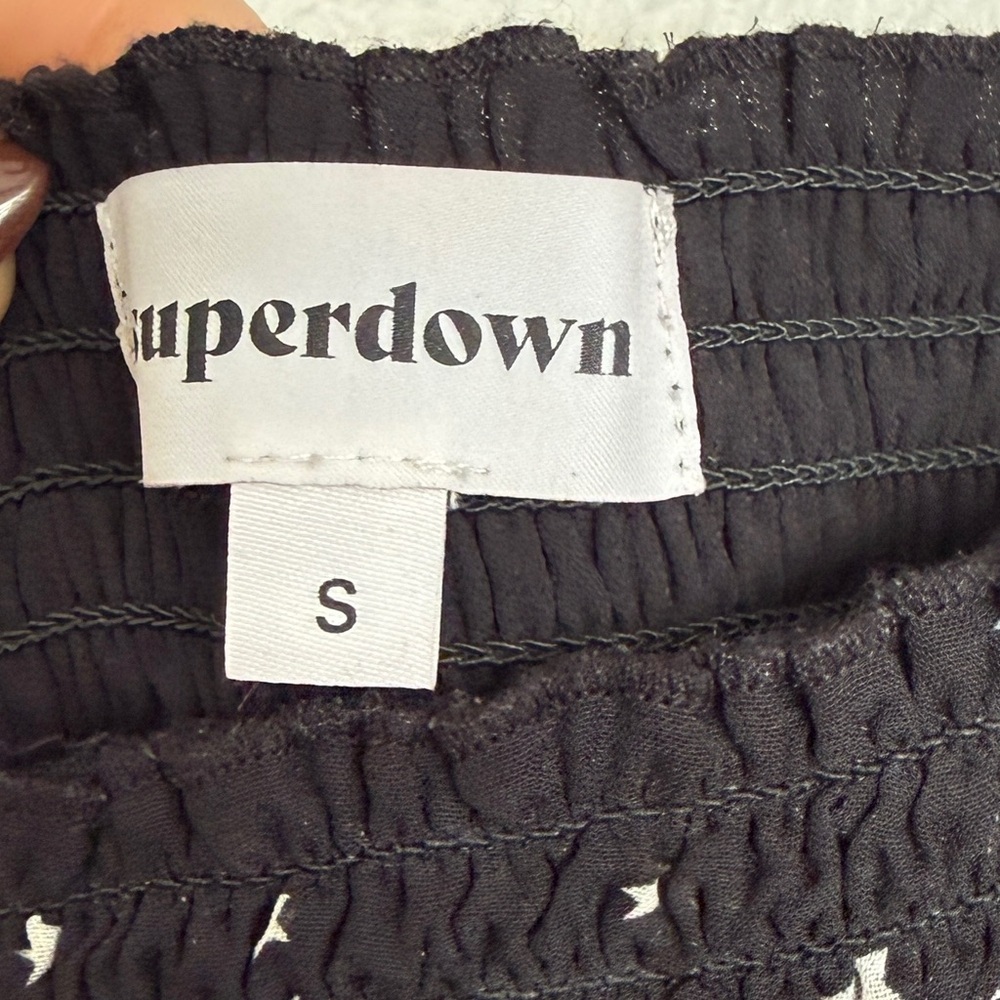 Superdown Black Star Pattern Mini Dress - image 7